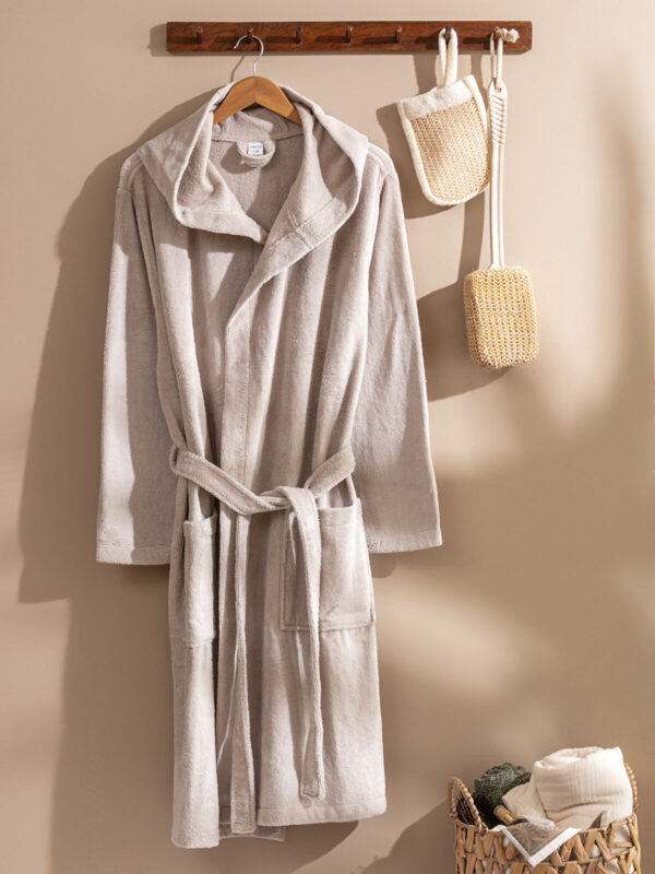 robe basic cotton hooded product image