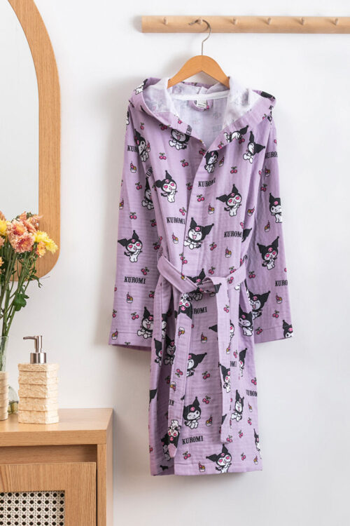 Kuromi Print Girls Child Robe