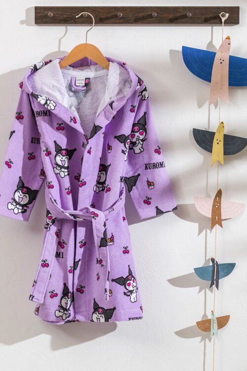 Kuromi Print Girls Child Robe
