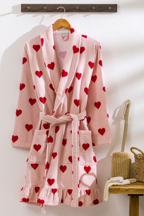 Red Heart Printed Women’s Coat