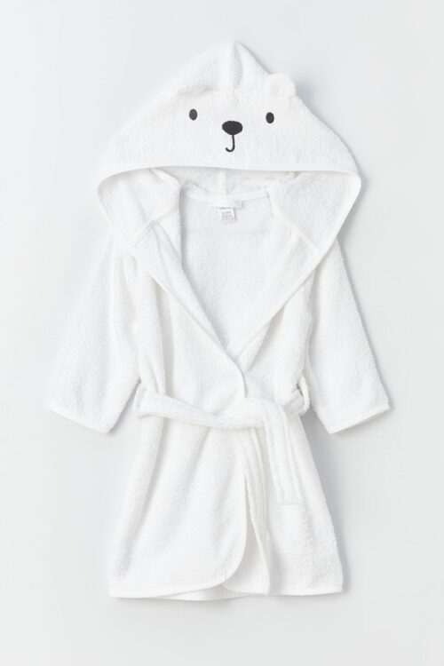 Hooded Embroidered Baby Boy Dressing Gown