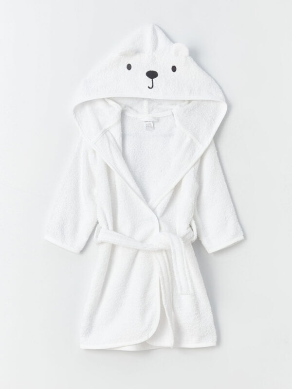 dressing gown hooded embroidered product image