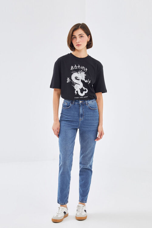 High Waist Slim Mom Women’s Jeans Pants