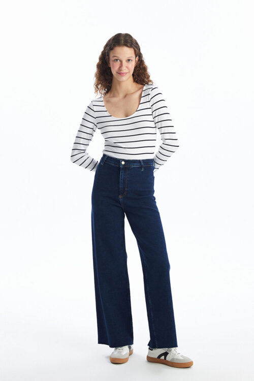 Wideleg Woman Jeans Pants