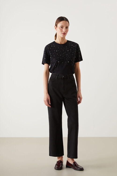Wideleg Woman Jeans Pants