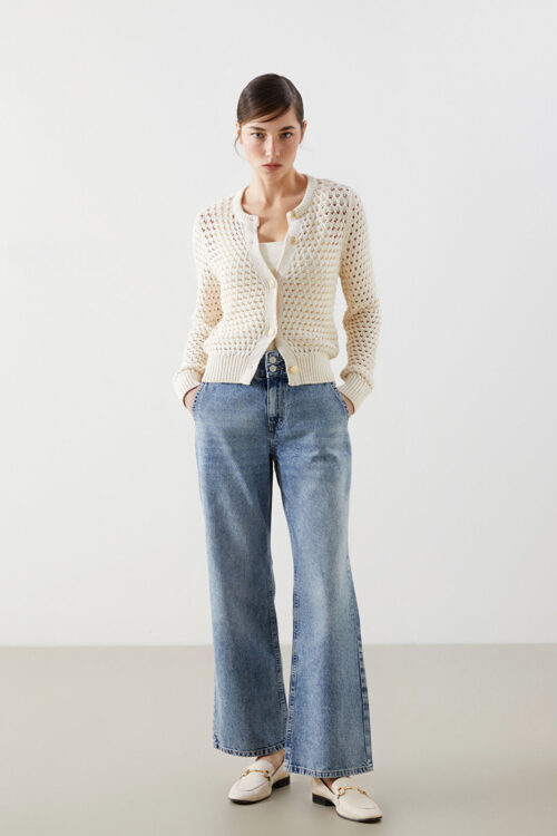 Wideleg Woman Jeans Pants