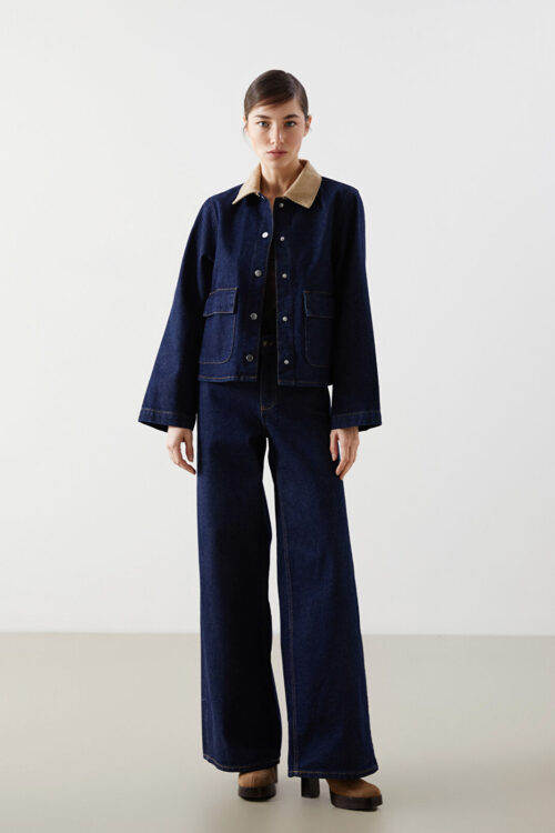 Wideleg Woman Jeans Pants
