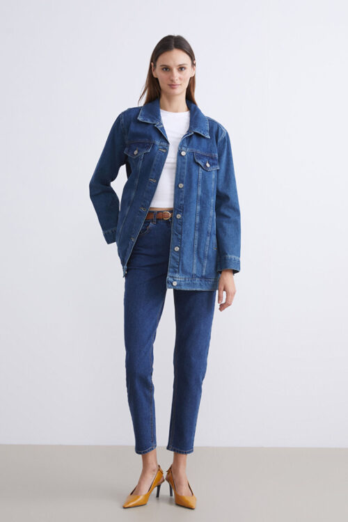 Mom Fit Women’s Belted Jean Pants