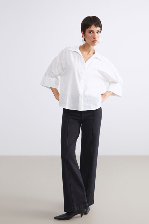 Wideleg Woman Jeans Pants